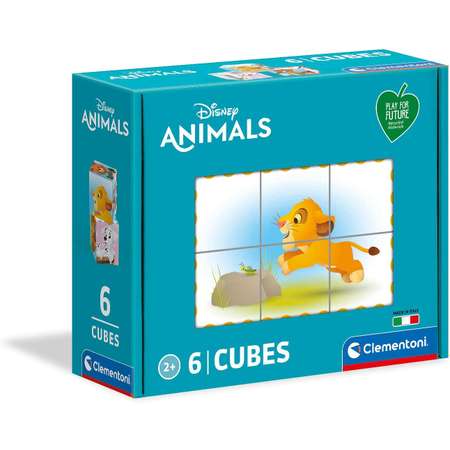 Кубики CLEMENTONI Животные Disney 6 штук
