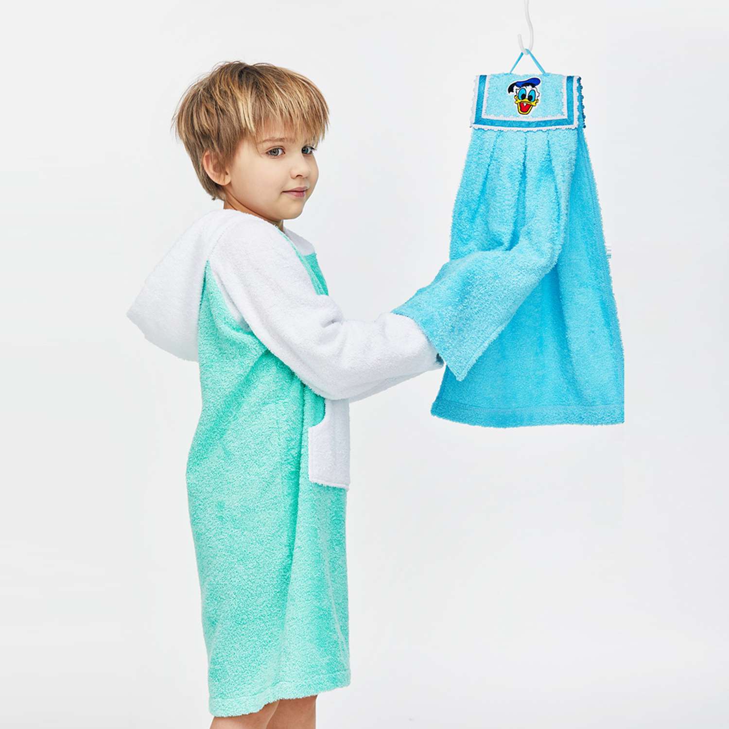 Полотенце Forsalon детское махровое Двойняшка голубой - фото 3