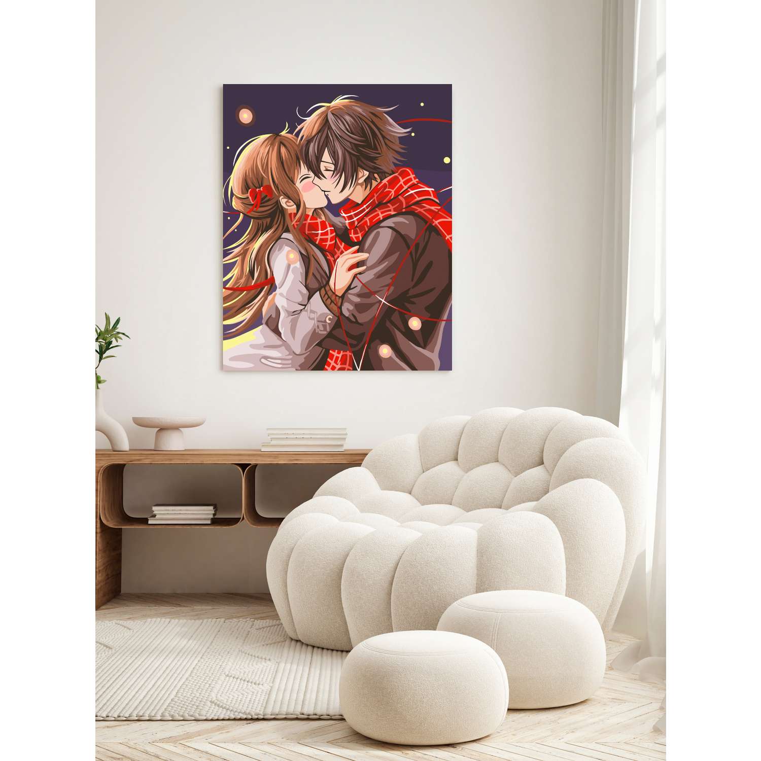 Картина по номерам Это просто шедевр холст на подрамнике 40х50 см Согревающий поцелуй - фото 3