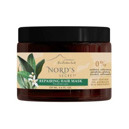 Маска для волос NORDS SECRET для интенсивного восстановления Цветок Нероли и масло Миндаля 250 мл
