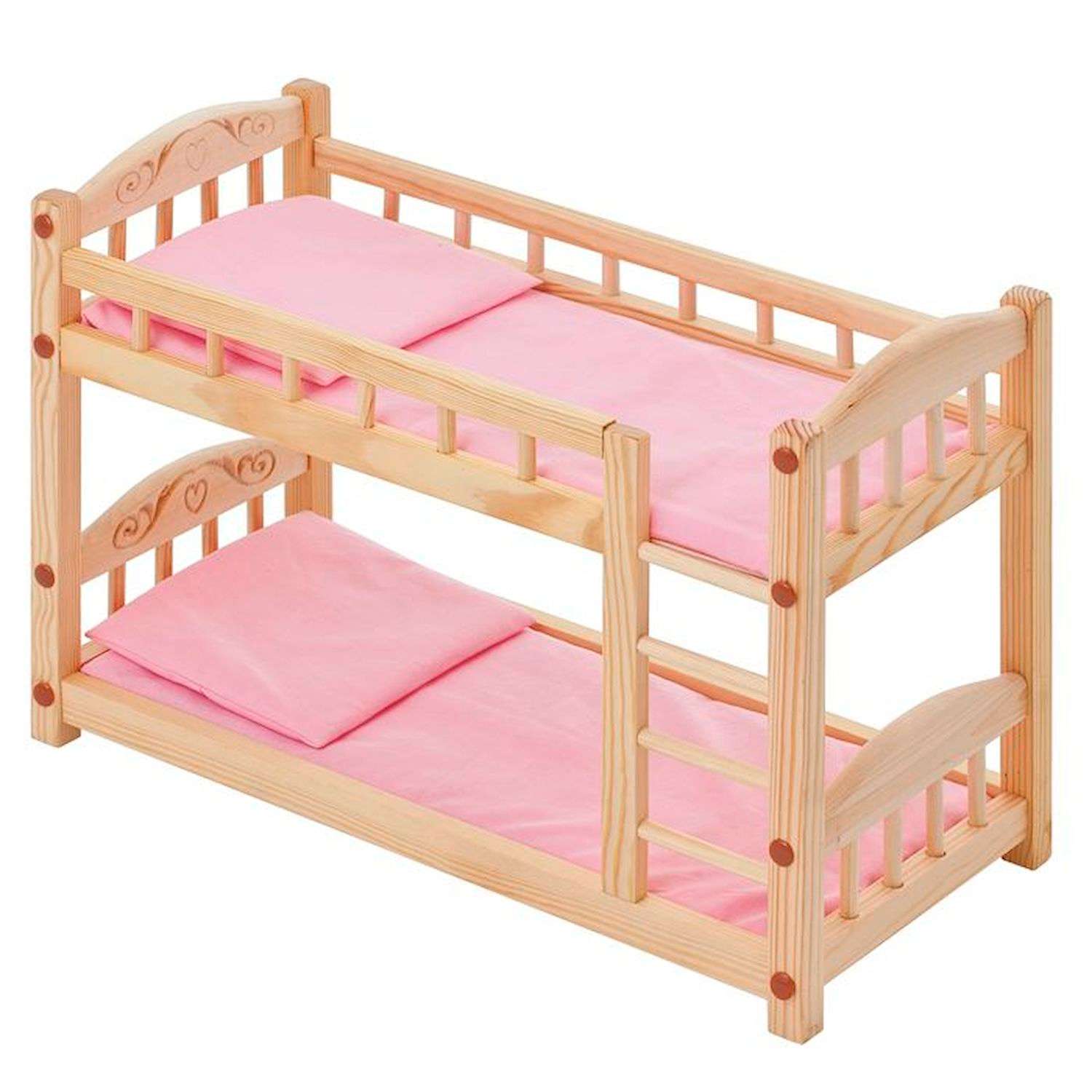 Кроватка Paremo двухъярусная кукольная Розовая PFD116-04 PFD116-04 - фото 1