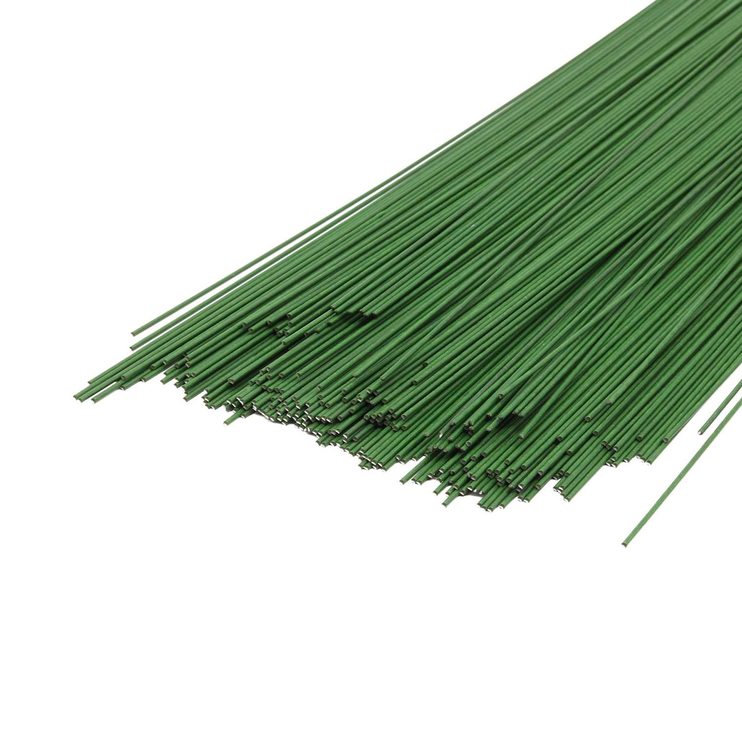 Проволока флористическая Айрис для рукоделия цветов создания композиции плетения каркасов зеленая 1 кг х 1.2 мм - фото 1