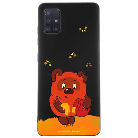 Силиконовый чехол Mcover для смартфона Samsung M51 Союзмультфильм Медвежонок и мед