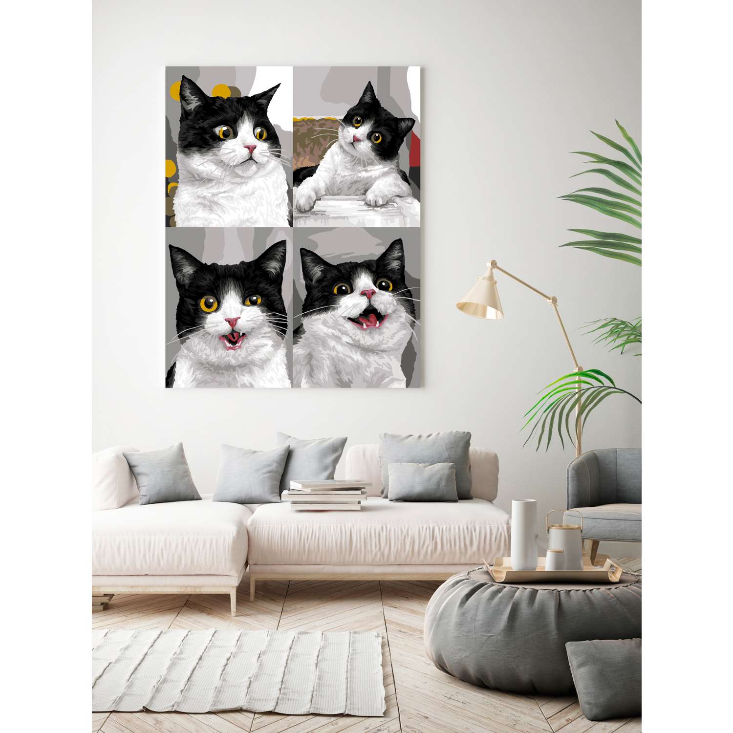 Картина по номерам Art sensation холст на подрамнике 40х50 см Кошачьи эмоции - фото 3