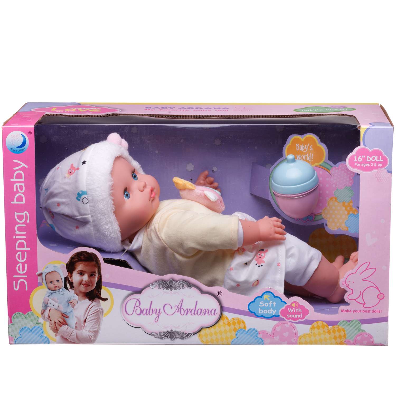 Кукла-пупс ABTOYS Baby Ardana 40см в платье WJ-B8773 - фото 1