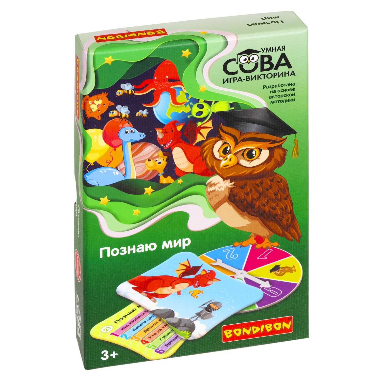 Игра-викторина BONDIBON ВВ5373 Умная сова. Познаю мир