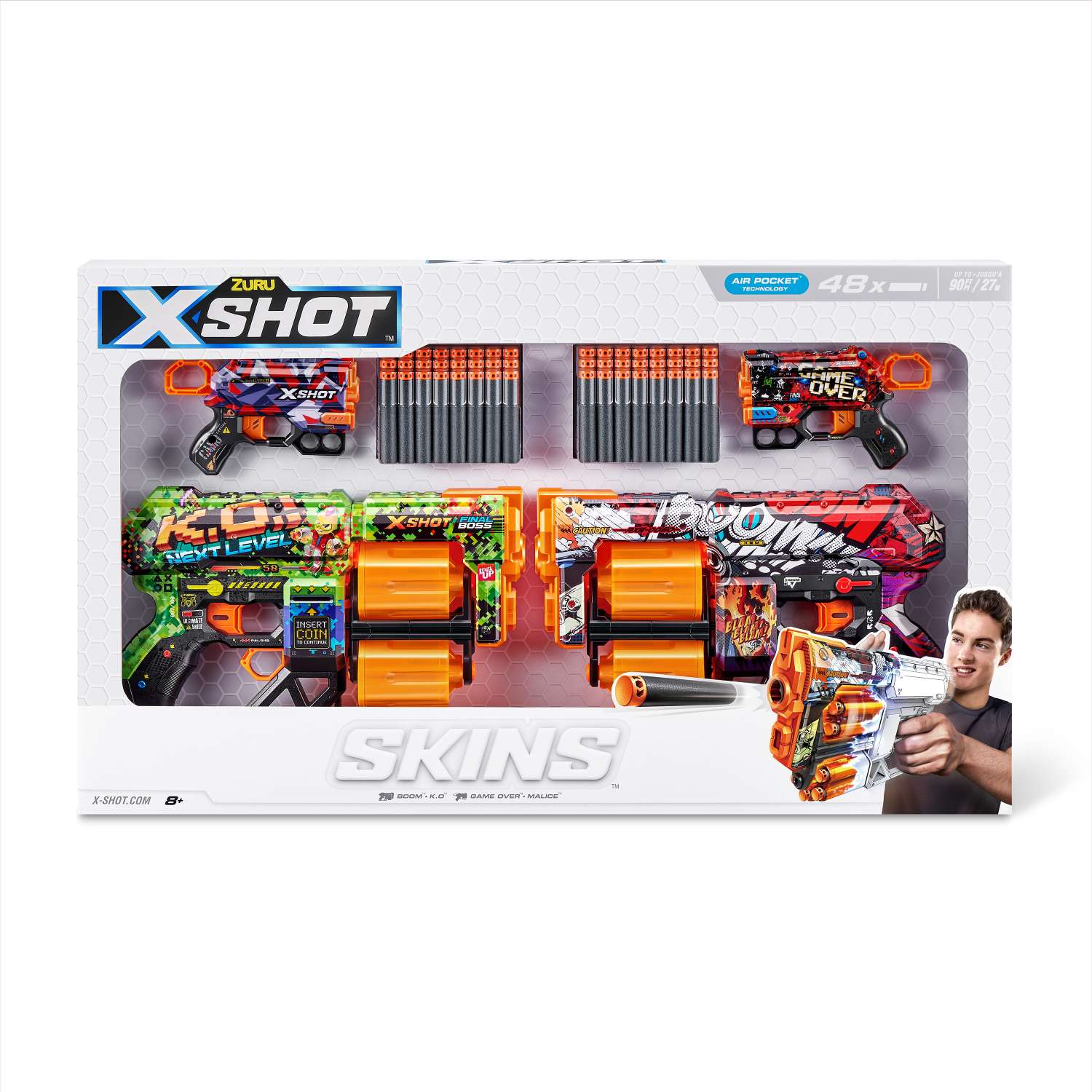 Набор игровой XSHOT Скинс Бластеры 4шт 36542 - фото 13