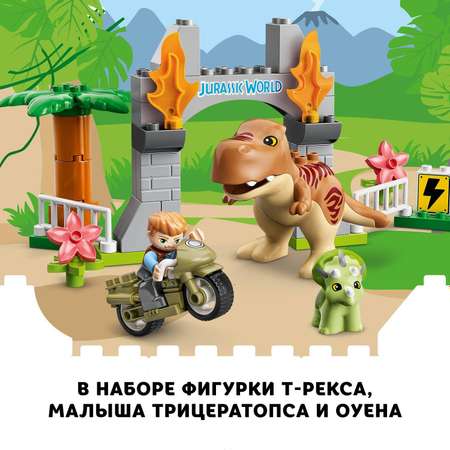 Конструктор LEGO Jurassic World Побег динозавров: тираннозавр и трицератопс 10939