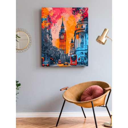 Картина по номерам Art on Canvas холст на деревянном подрамнике 40х50 см Яркий Лондон