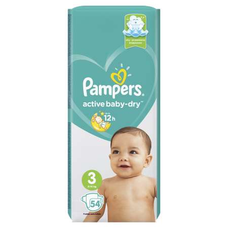 Подгузники Pampers Active Baby-Dry 3 6-10кг 54шт