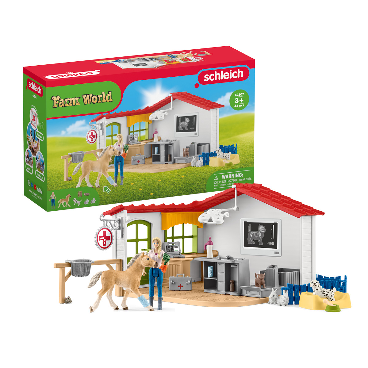 Игровой набор SCHLEICH ветеринарная клиника с домашними животными - фото 1