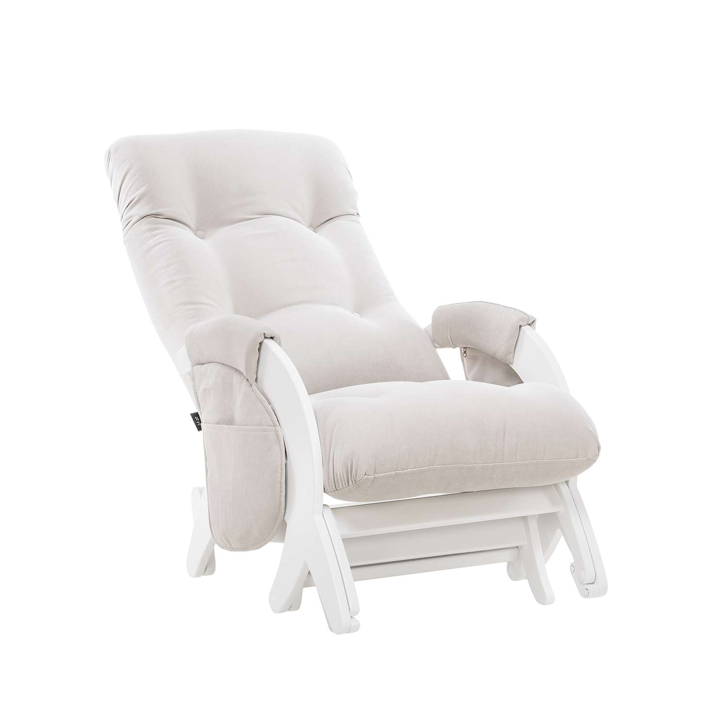 Кресло для кормления Milli Dream с карманами Молочный дуб ткань Verona Light Grey - фото 4