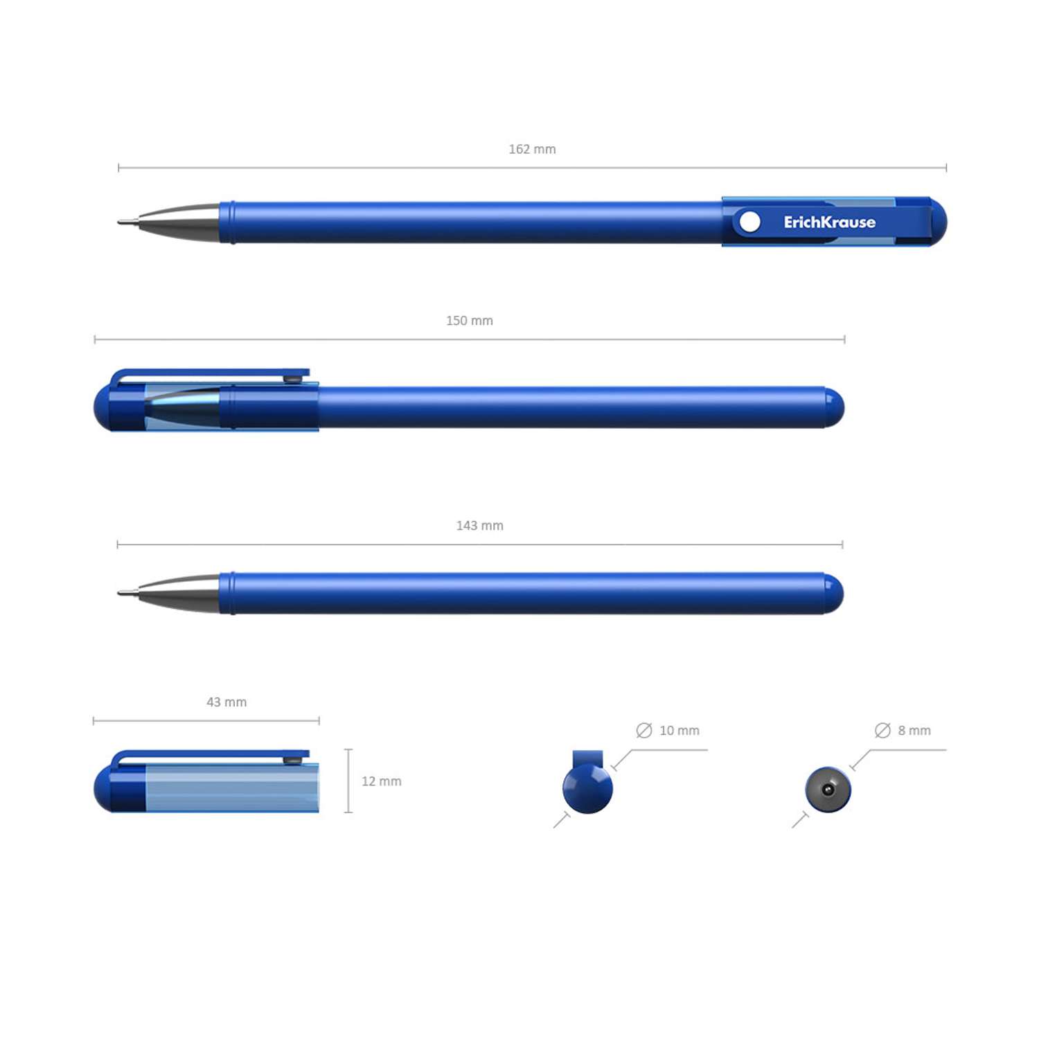 Ручка гелевая ErichKrause G Soft синий 1 шт - фото 2