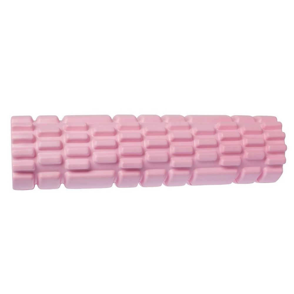 Ролик массажный STRONG BODY спортивный для фитнеса МФР йоги и пилатес 30 см х 8 см розовый - фото 2