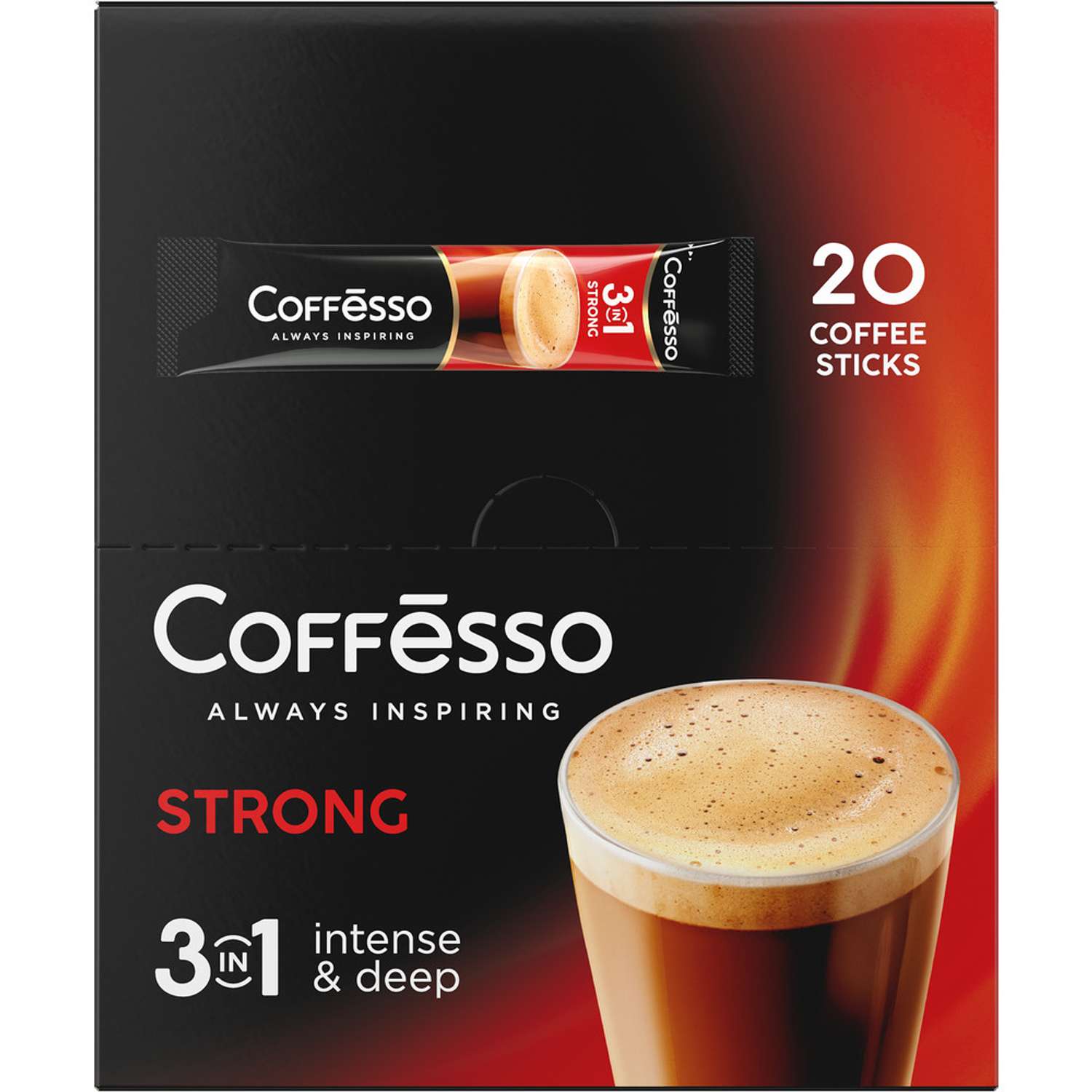 Кофе растворимый Coffesso Strong 3в1 молотый 300г стик - фото 4