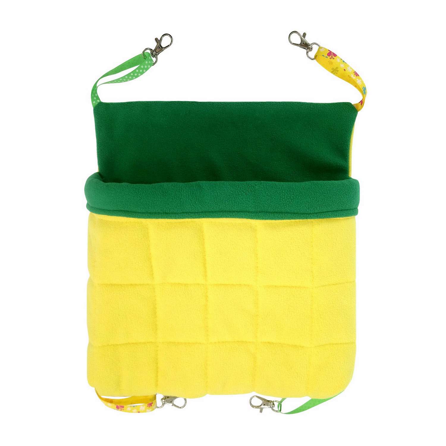 Гамак для хорьков Доброзверики и мелких грызунов с карманом Одеяло размер М желтый-зеленый - фото 2
