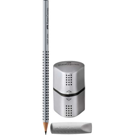 Набор FABER CASTELL карандаши Grip 2001 12шт+2 ластика+точилка