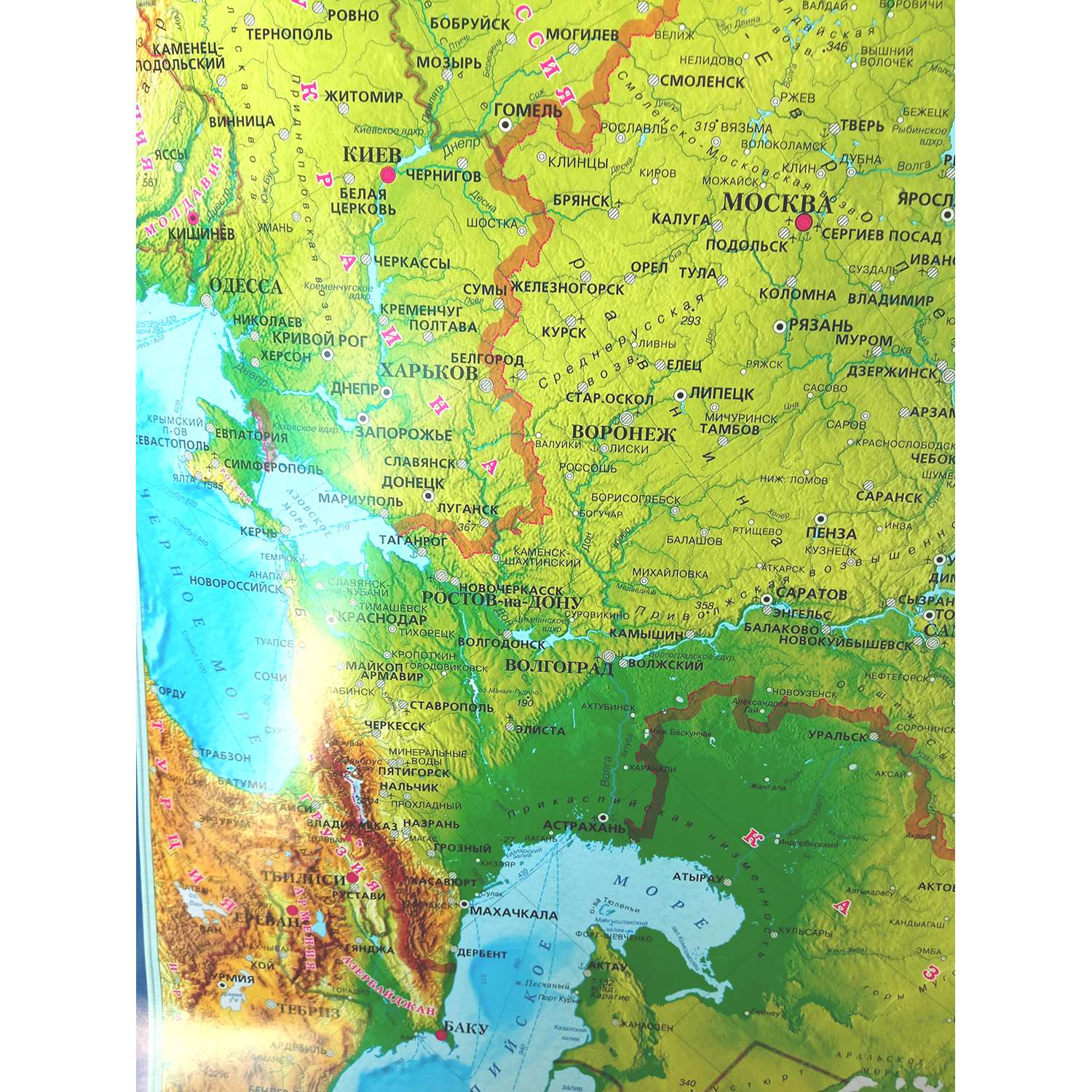 Карта настенная Атлас Принт Россия физическая 1.0x0.7 м - фото 2