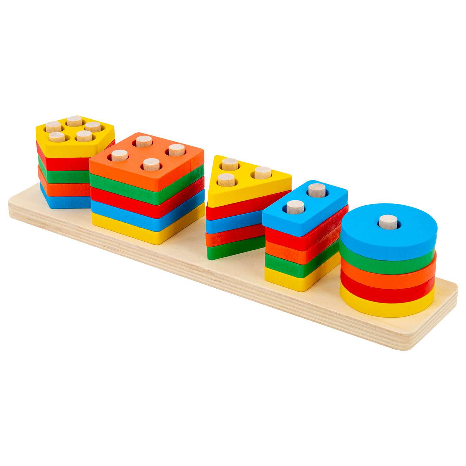 Сортер деревянный Brauberg для малышей пирамидка Монтессори развивающие игрушки - фото 2