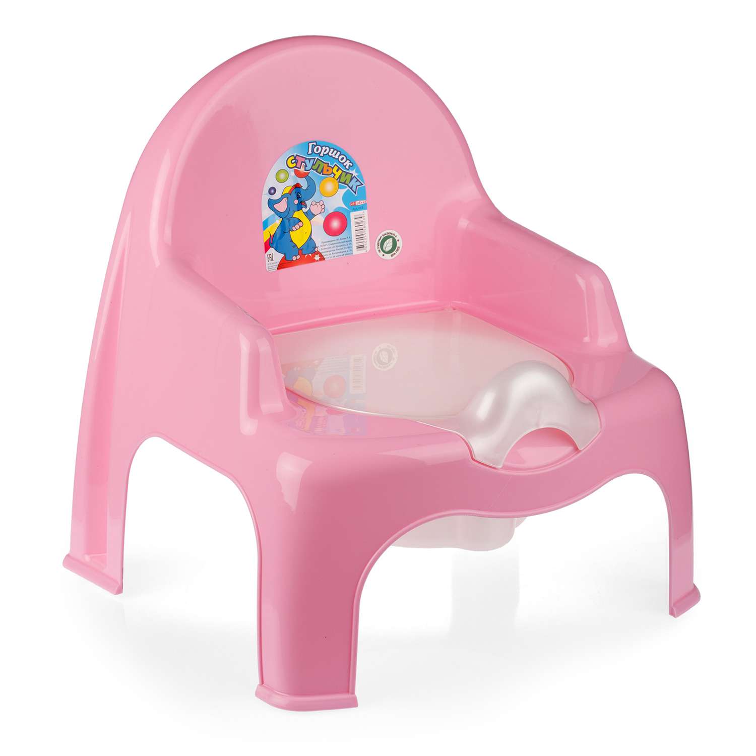 Горшок детский elfplast стульчик розовый - фото 1