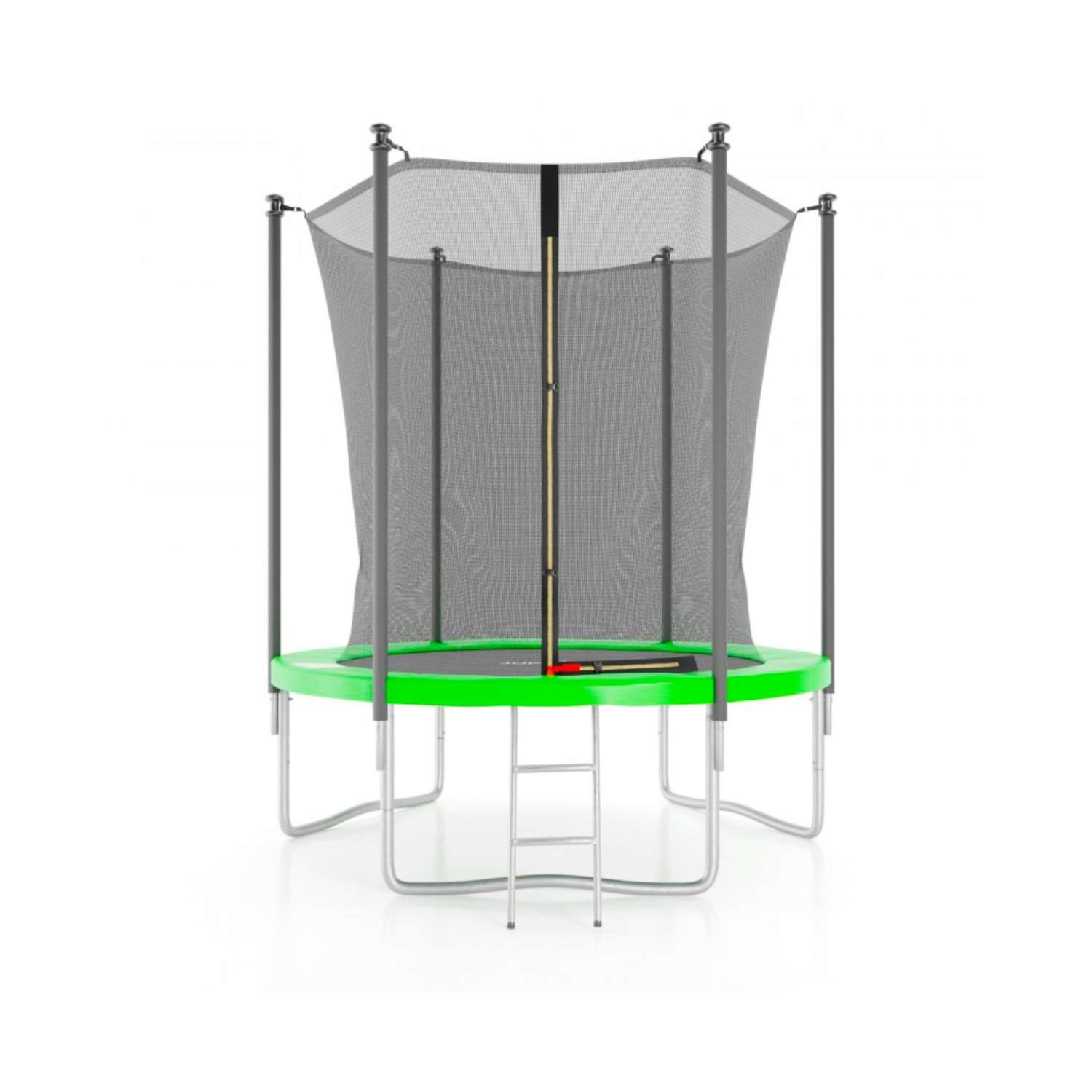 Батут с защитной сеткой DFC JUMP4FUN 6 ft зеленый с лестницей - фото 2