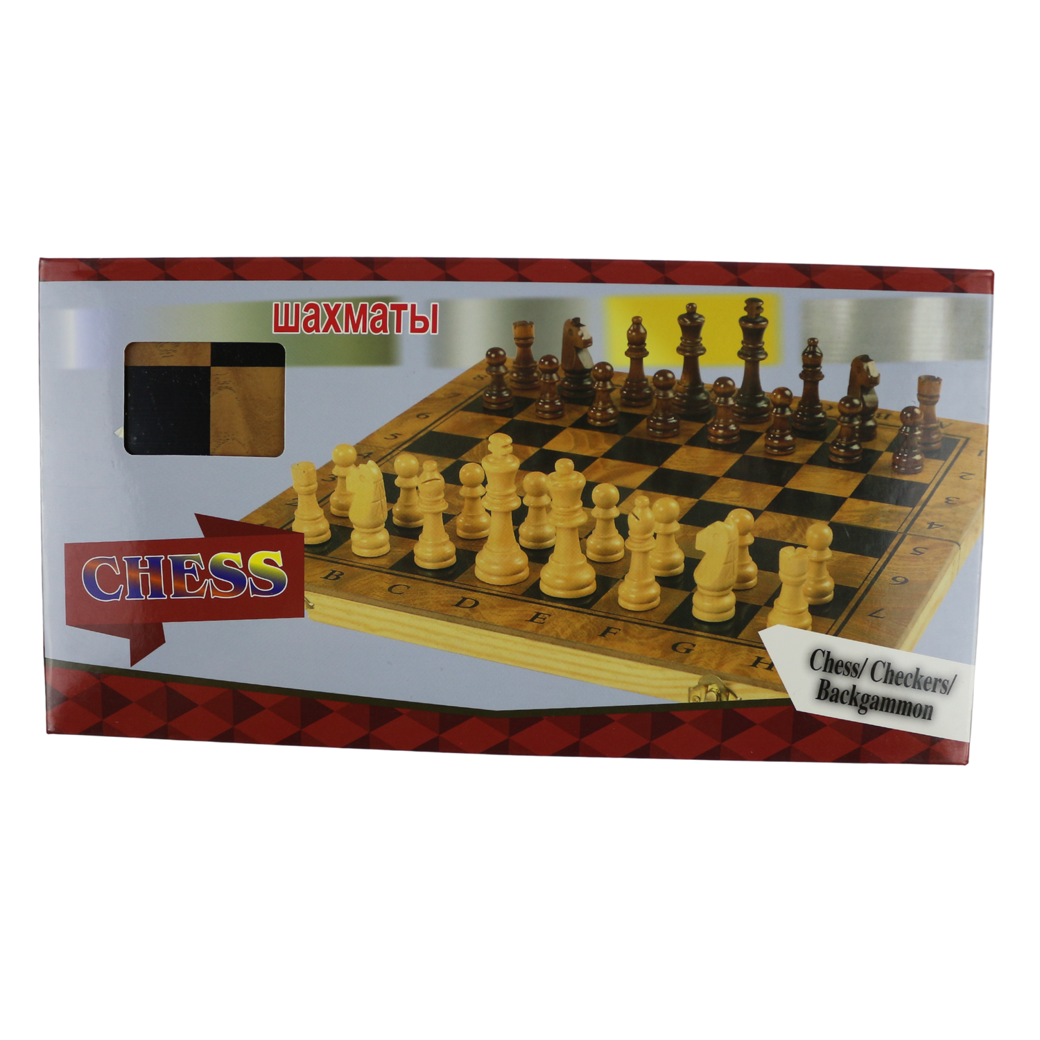 Настольная игра 3в1 InGame Шахматы шашки нарды малый S2414 - фото 1
