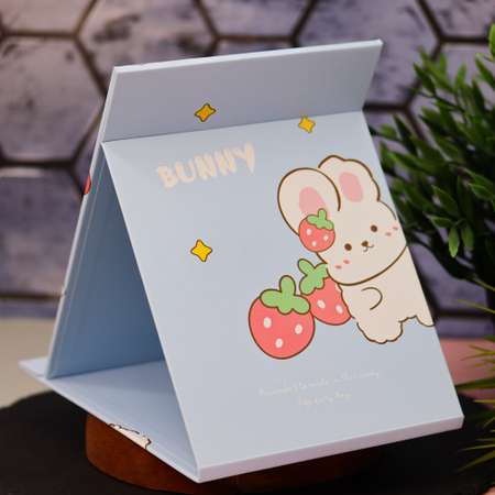 Зеркало настольное для макияжа iLikeGift Happy bunny blue