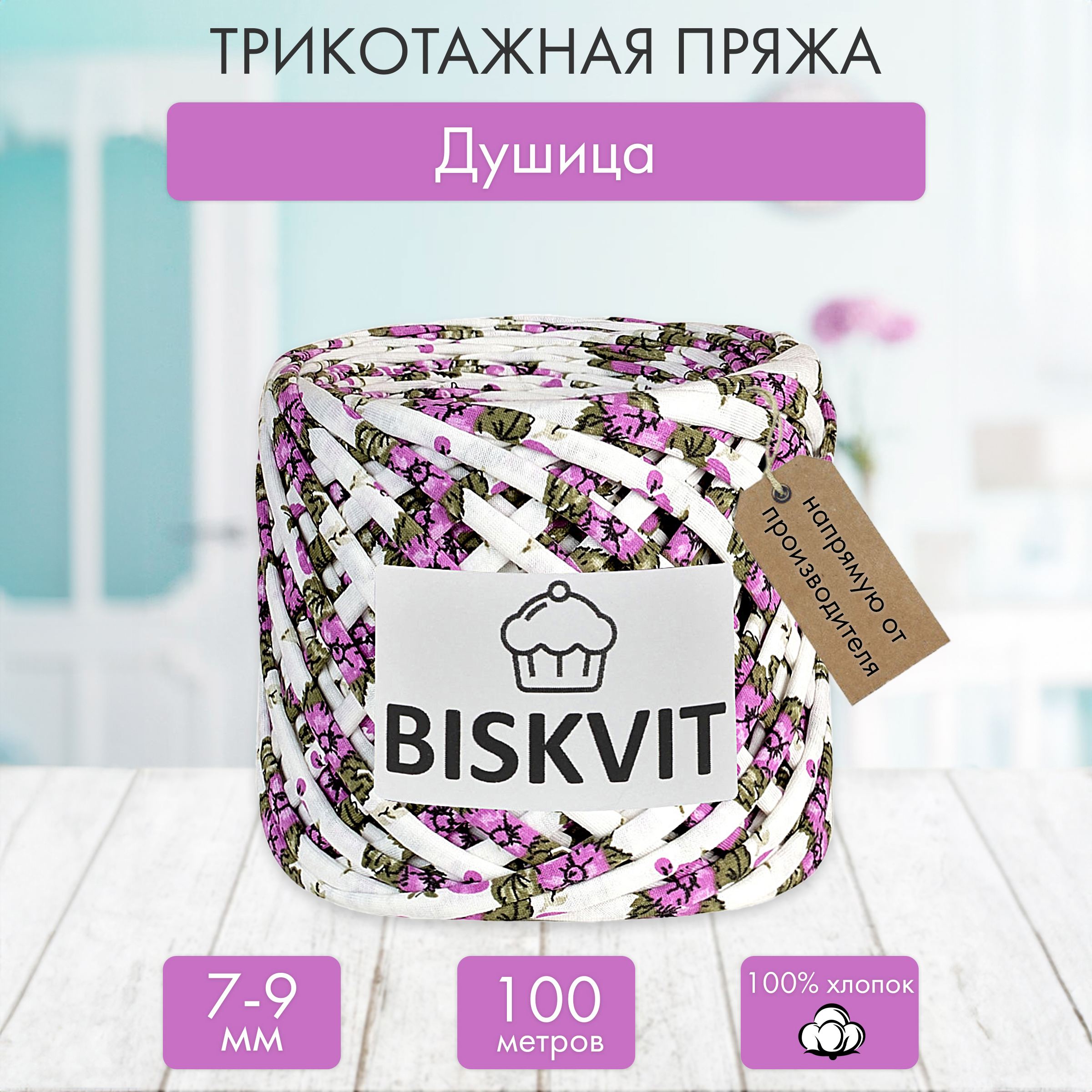 Трикотажная пряжа BISKVIT Душица - фото 1