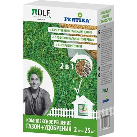 Семена газонных трав FERTIKA Комплексное решение Семена газонных трав + удобрение 2 кг