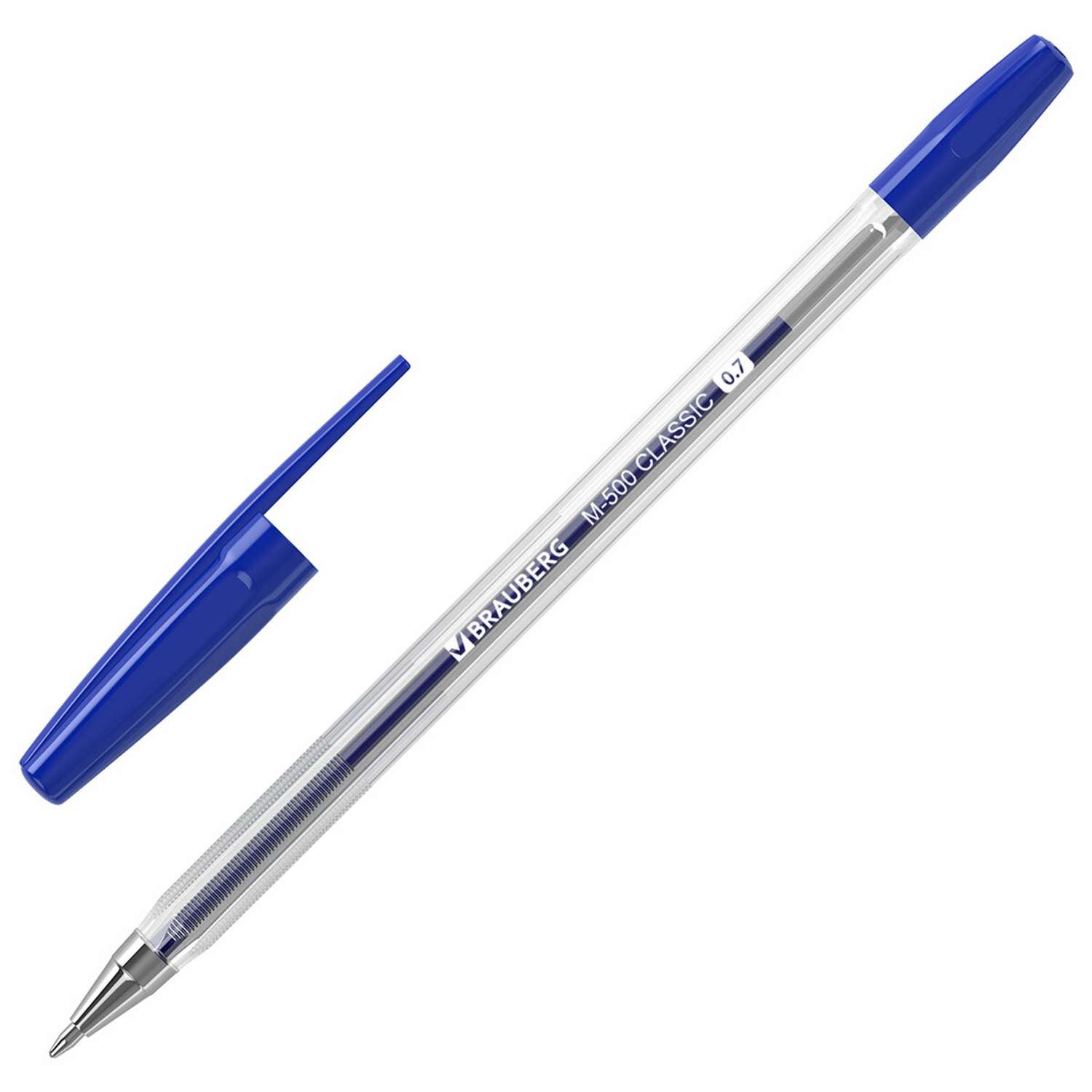 Ручки шариковые Brauberg М-500 синие набор 10 штук - фото 2