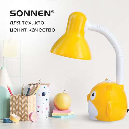 Лампа настольная Sonnen светильник детский для рабочего стола с совой на подставке