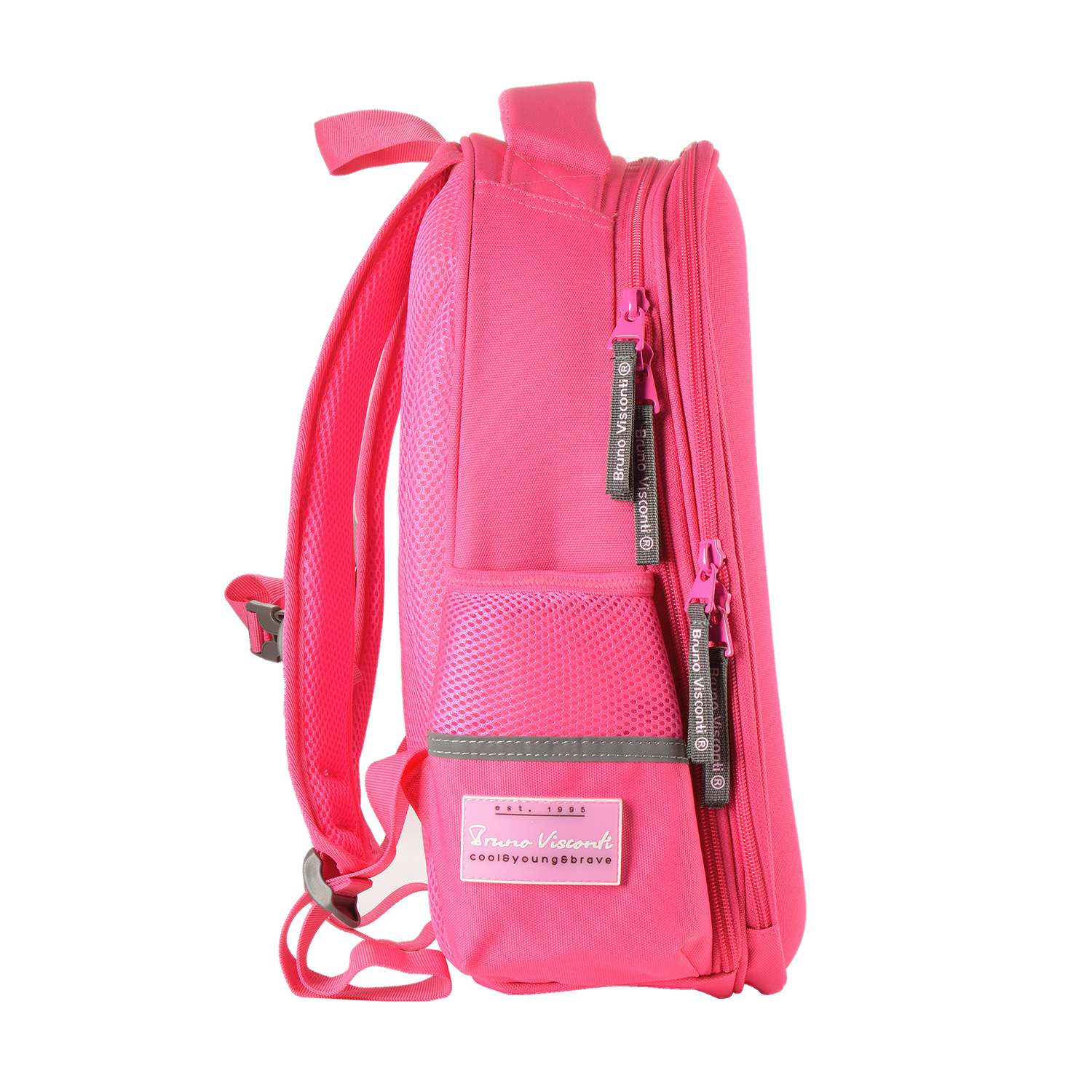 Рюкзак школьный Bruno Visconti облегченная капсула розовый с эргономичной спинкой Кеды розовые - фото 6