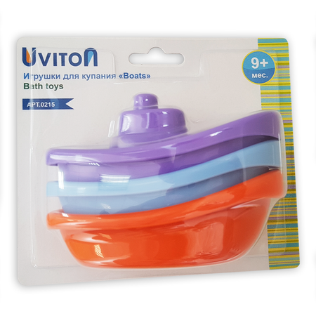 Игрушка Uviton для купания Boat набор 3шт
