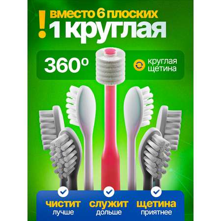 Детская зубная щетка Mega Ten kids sonic Step 1 0-2г. Коралловый