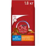 Сухой корм для собак Purina One 1.8 кг курица (для домашних, полнорационный)