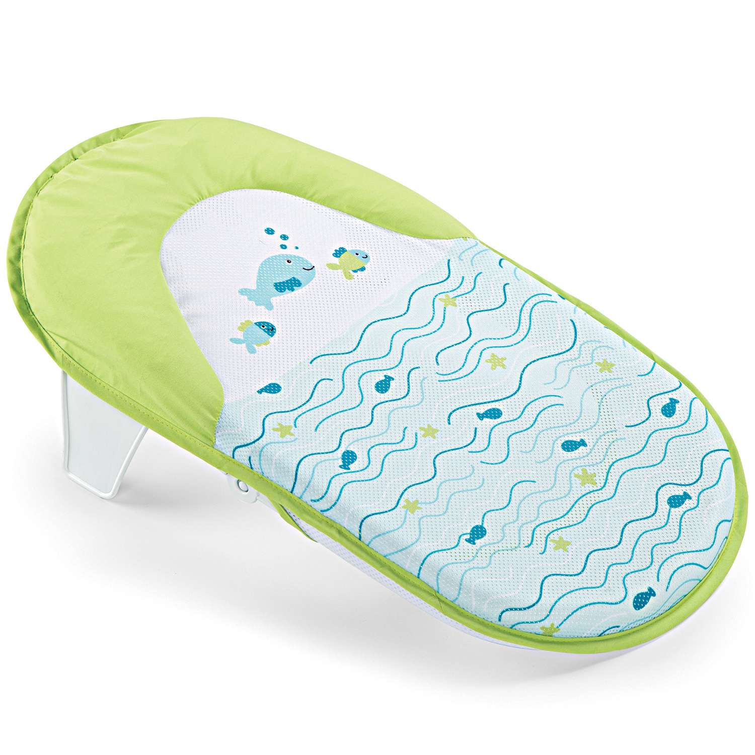 Лежачок для купания Summer Infant Bath Sling Салатовый-Голубой - фото 1