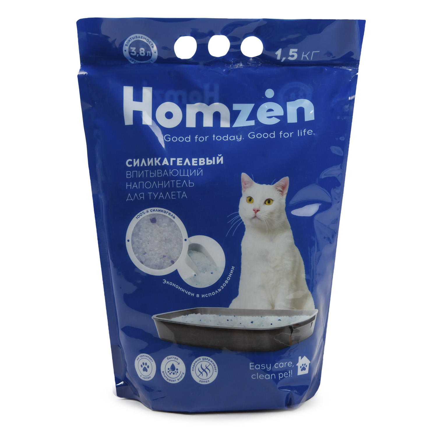 Наполнитель для кошачьего туалета Homzen силикагелевый 1.5кг 3.8л - фото 2