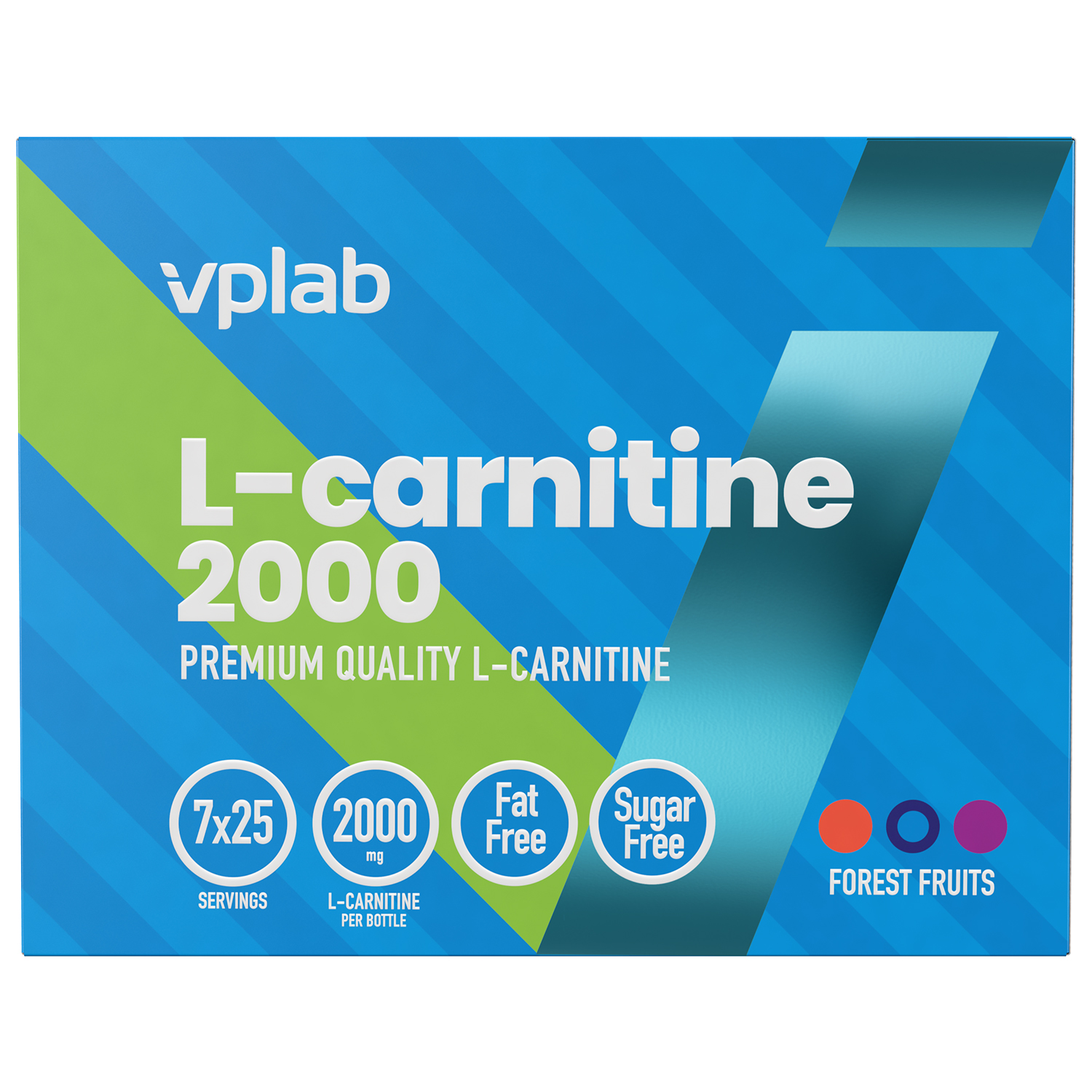 Биологически активная добавка VPLAB Л-карнитин 2000 ягодный 7*25мл - фото 1