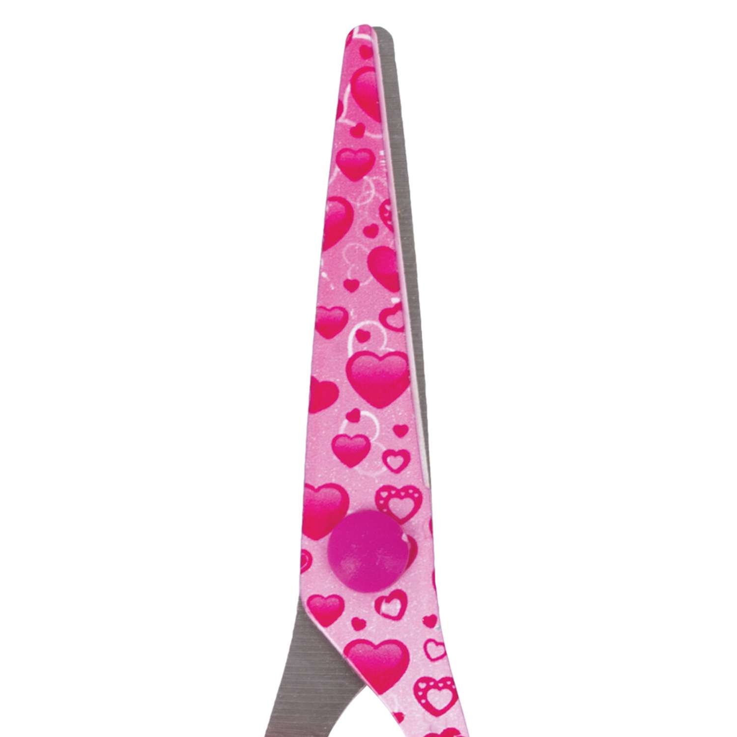 Ножницы Brauberg Kid Series 130мм с цветной печатью Сердечки малиновые - фото 4