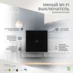 Умный выключатель SECURIC Wi-Fi однокнопочный черный