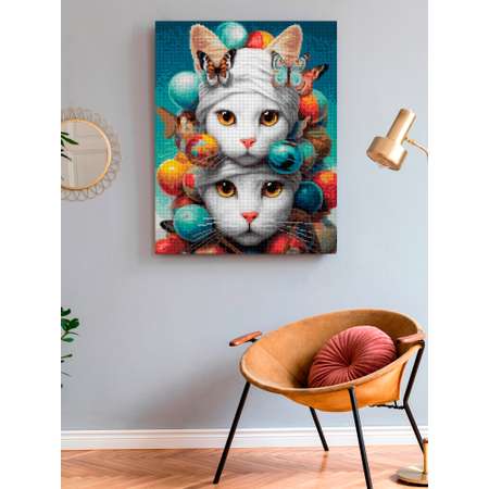 Алмазная мозаика Art on Canvas Белые кошечки в ассортименте