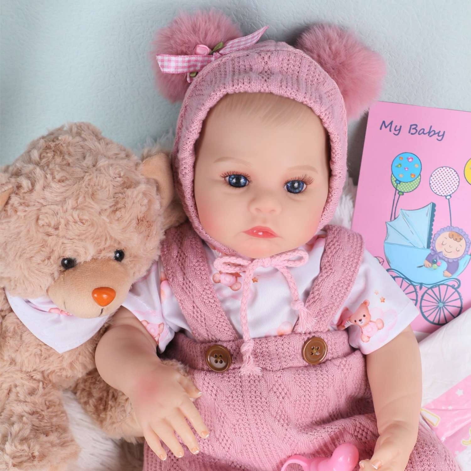 Кукла Реборн QA BABY Анна пупс с соской набор игрушки для девочки 45 см 42003 - фото 2