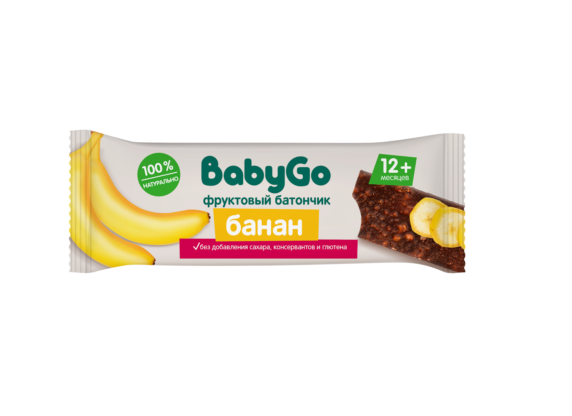 Батончик фруктовый BabyGo банановый 25г с 12месяцев - фото 1