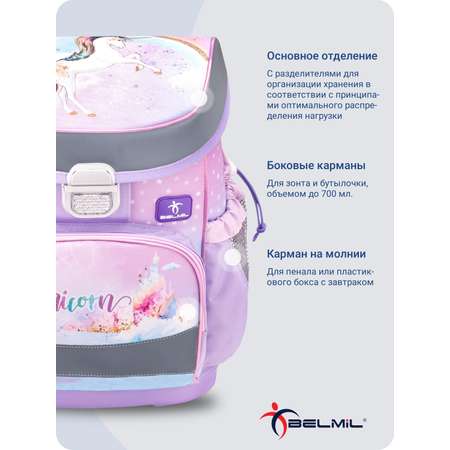 Школьный ранец BELMIL Mini-Fit UNICORN с наполнением серия 405-33-P03-SET