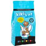 Наполнитель для кошачьего туалета KikiKat комкующийся бентонитовый супер-белый Активированный уголь 5л