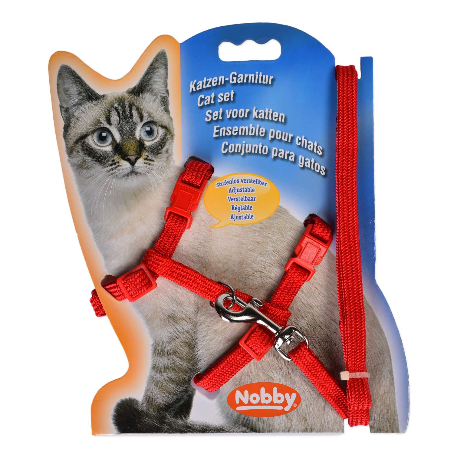 Шлейка для кошек Nobby Красная 72218-01 - фото 2