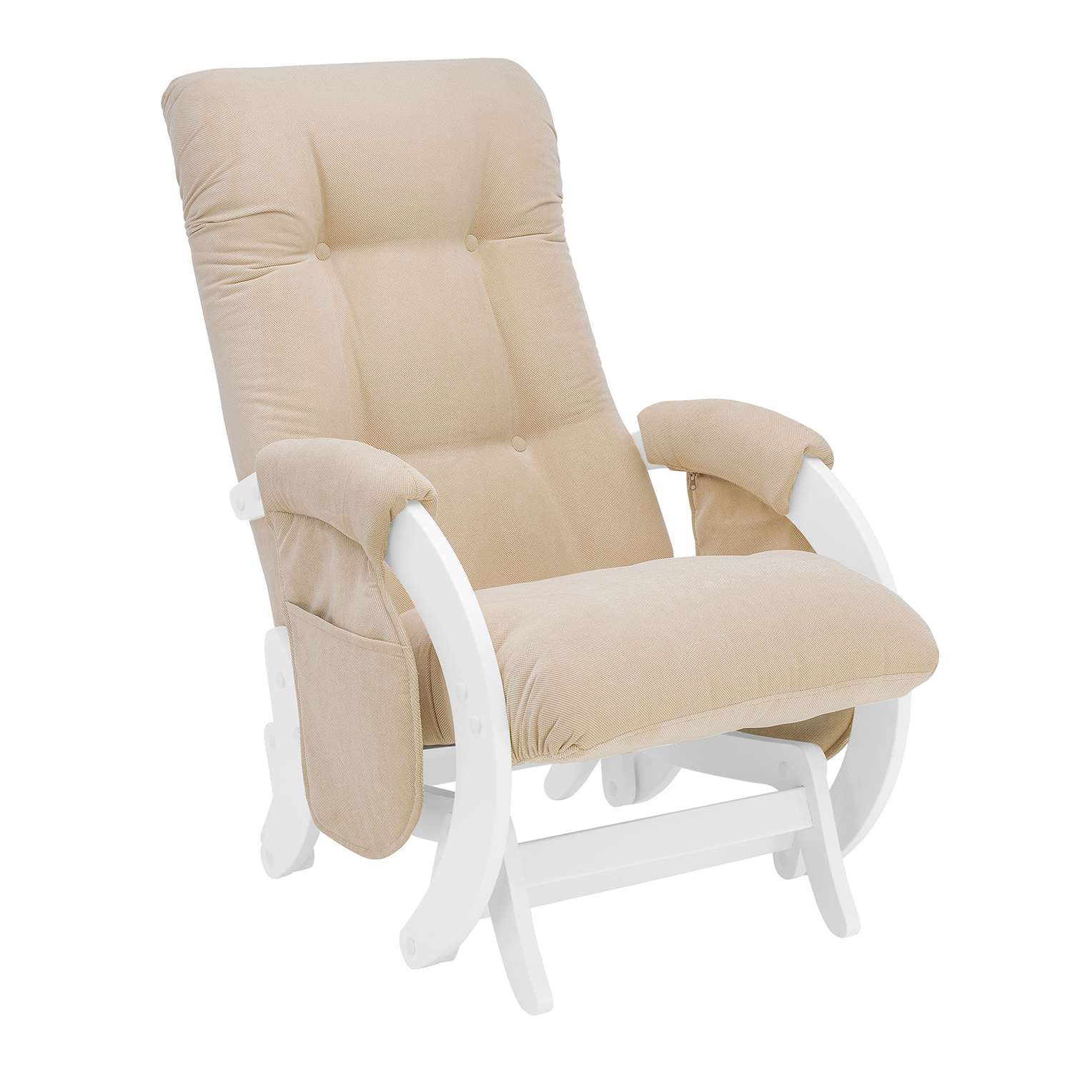 Кресло для кормления Milli Smile с карманами Молочный дуб / ткань Verona Vanilla - фото 1