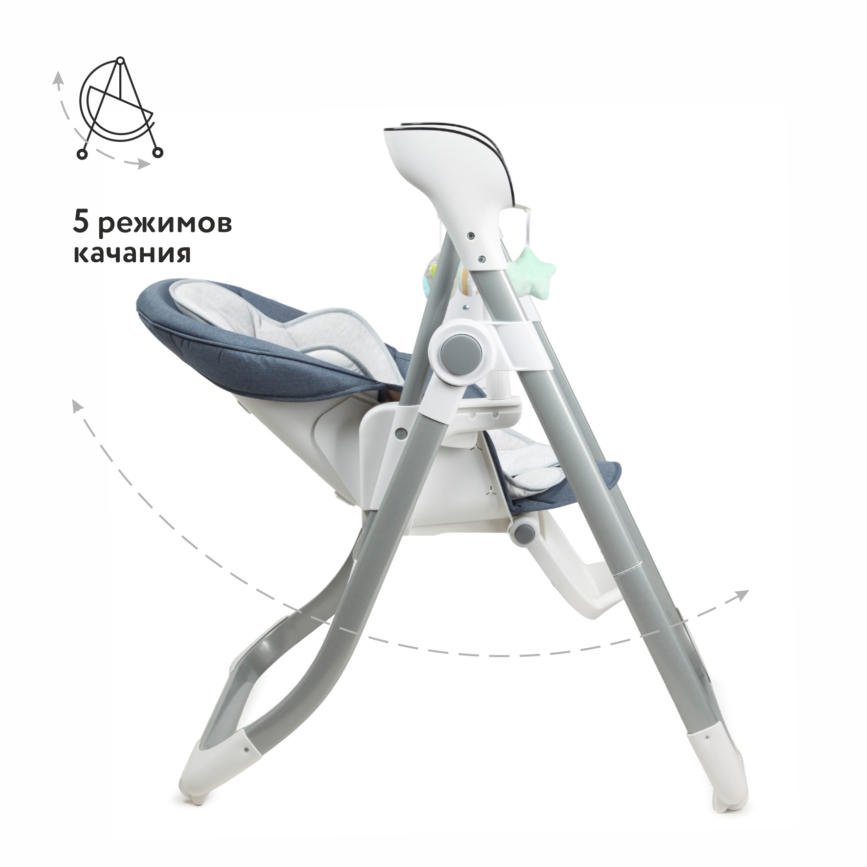 Стульчик-качели Babyton Combi Care Blue купить по цене 12499 ₽ в  интернет-магазине Детский мир