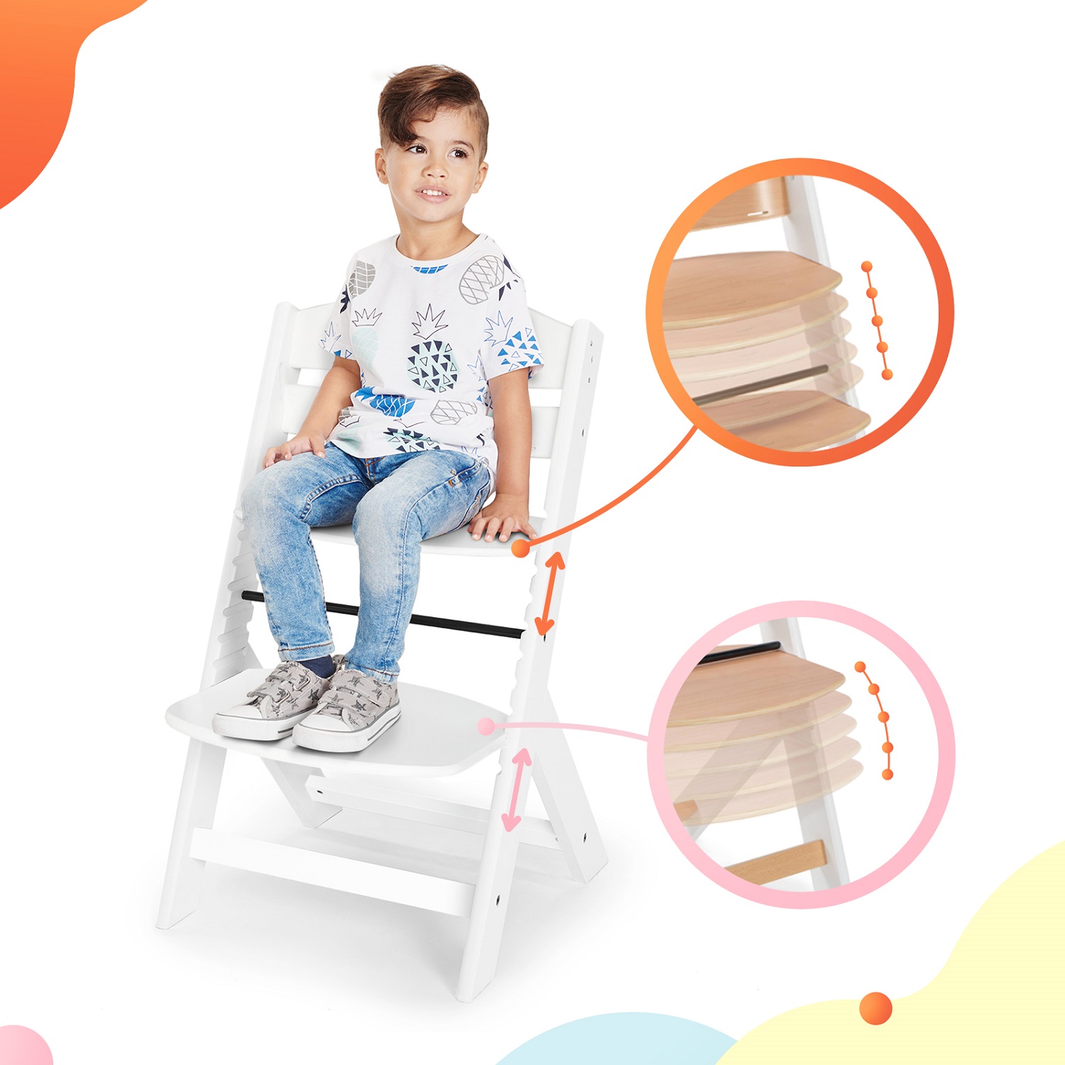 Стульчик для кормления Kinderkraft Enock White - фото 10