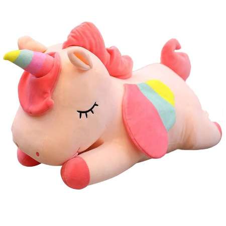 Мягкая игрушка Kisme Единорог 60 см розовый
